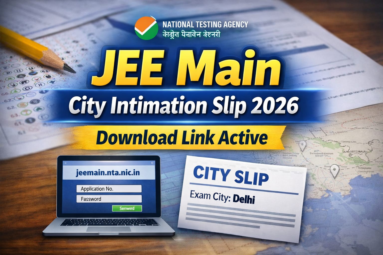 JEE Main City Intimation Slip 2026 Download Link